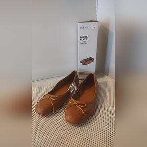 Serra Women's Size 10 Flats Brown Aldi